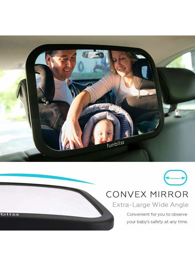 Funbliss Baby Car Mirror Safely Monitor,Car Mirror Baby Rear Facing Seat，No Assembly Required, Safer，Best Newborn, Shatterproof - Image 5